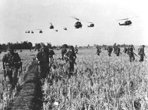 Australian soldiers on patrol in South Vietnam